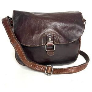 Jack Georges Brown Leather Messenger Bag